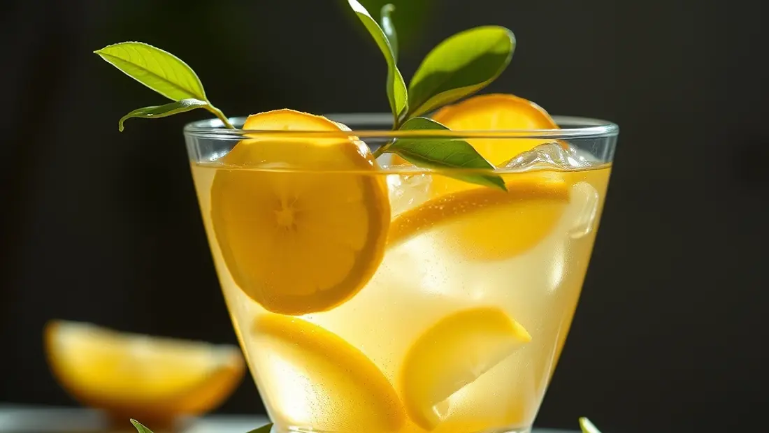 Bol con mezcla de miel y agua y hojas de citronella
