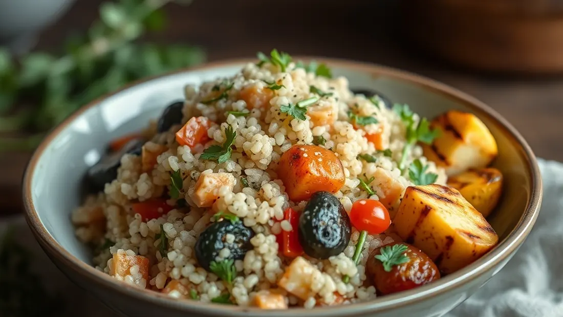 Comida vegetariana saludable.