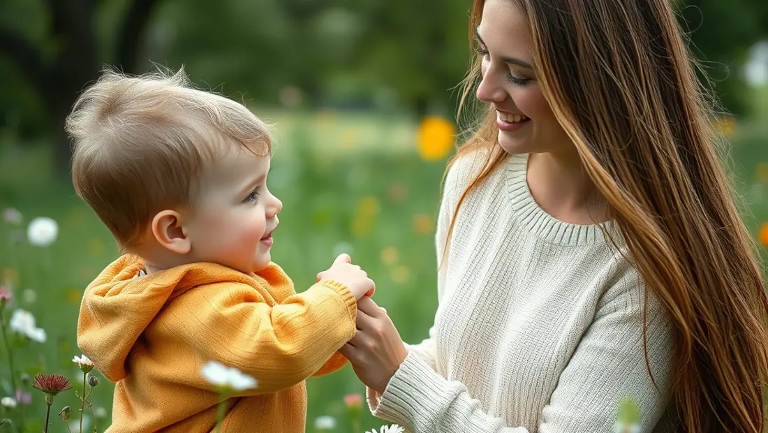 Mère et enfant dans la nature