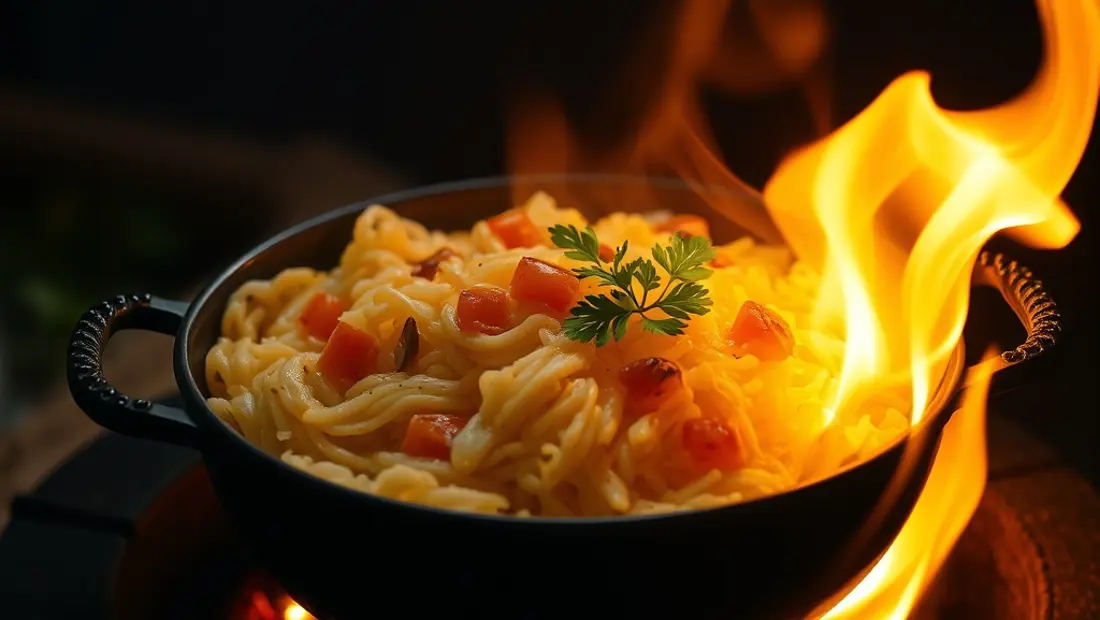 Sartène sur un feu de cuisson