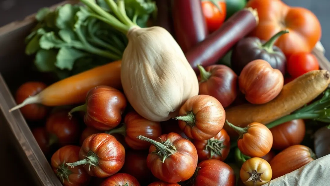 Un caddie con verduras y poiras marron