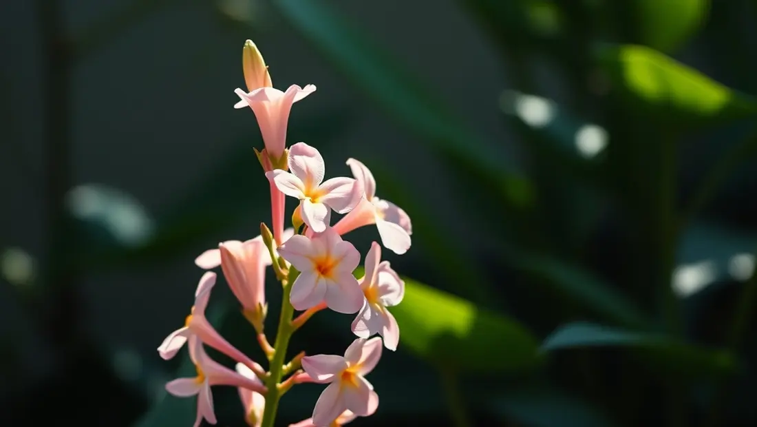 Planta en flor en el jardín del hotel