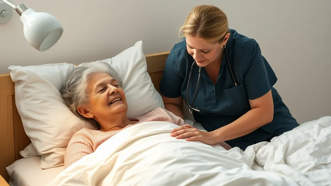 Auxiliaire de soins avec patiente