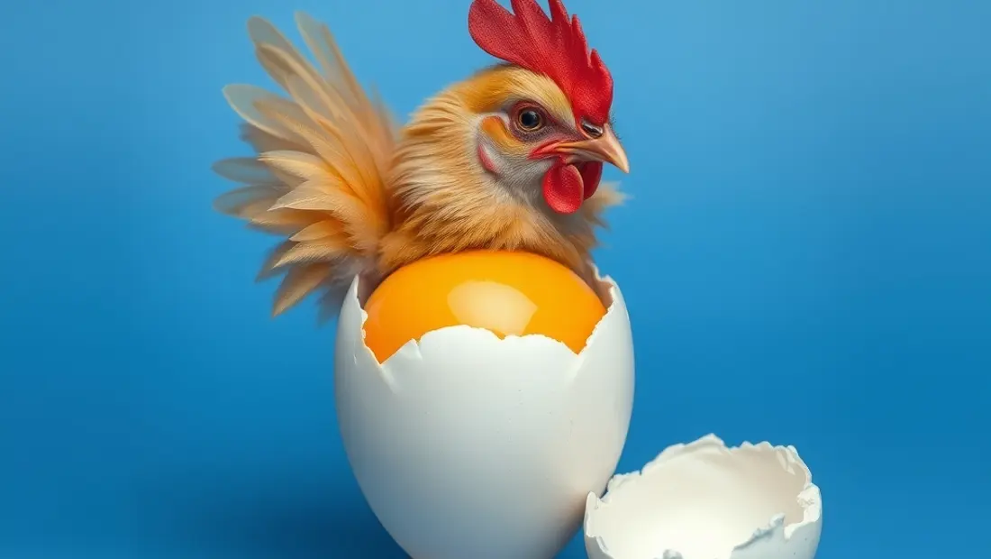Pollito saliendo del huevo
