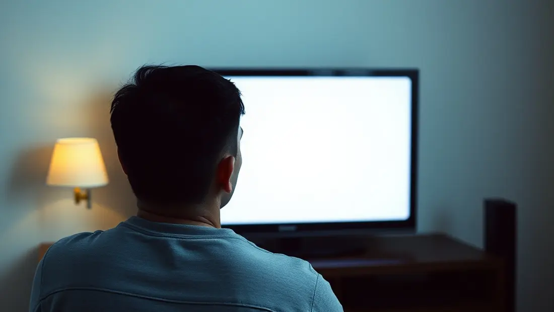 Persona observando una pantalla de televisión