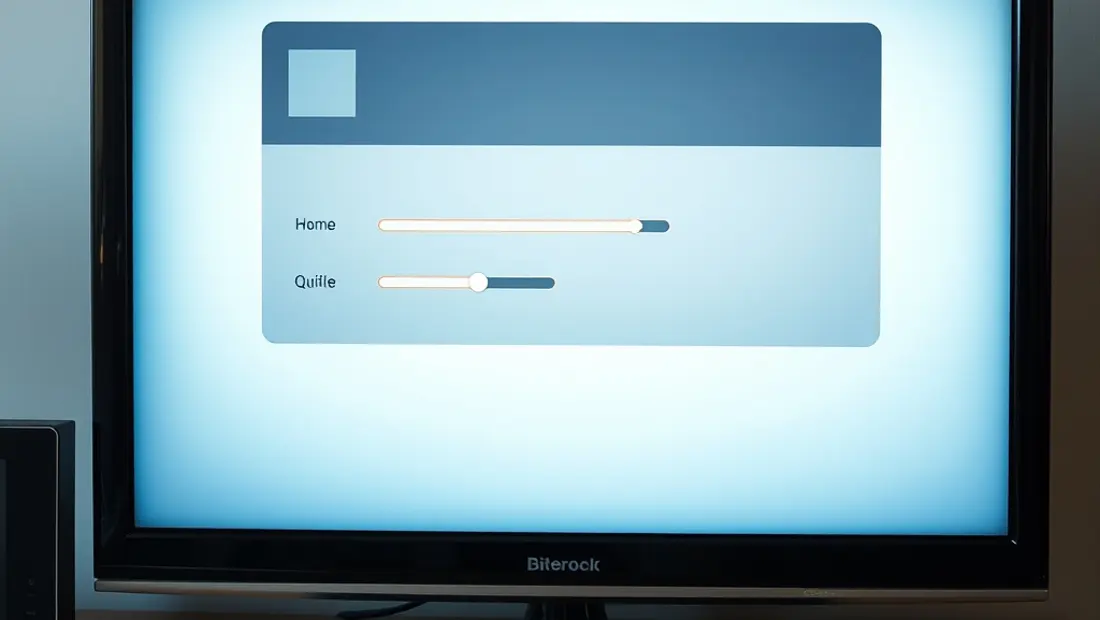 Detalles de pantalla de televisión con especificaciones de calidad