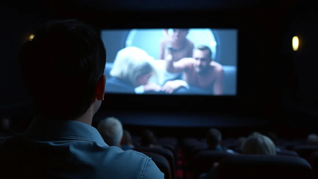 Persona asistiendo a una proyección en cine