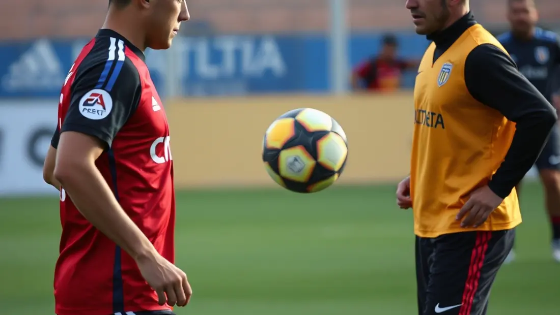 Jugador de Elche CF hace pase decisivo a compañero de equipo.