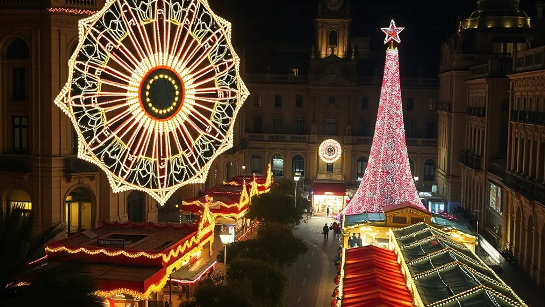 Feria de Navidad en el centro histórico de Barcelona