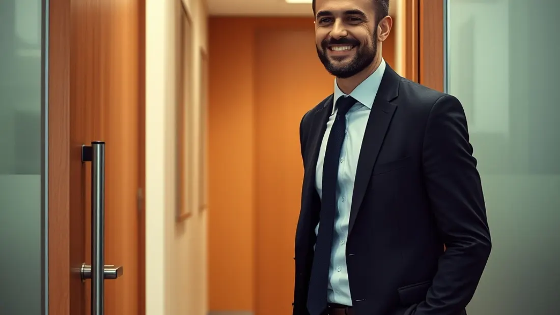 Un hombre de negocios en una oficina