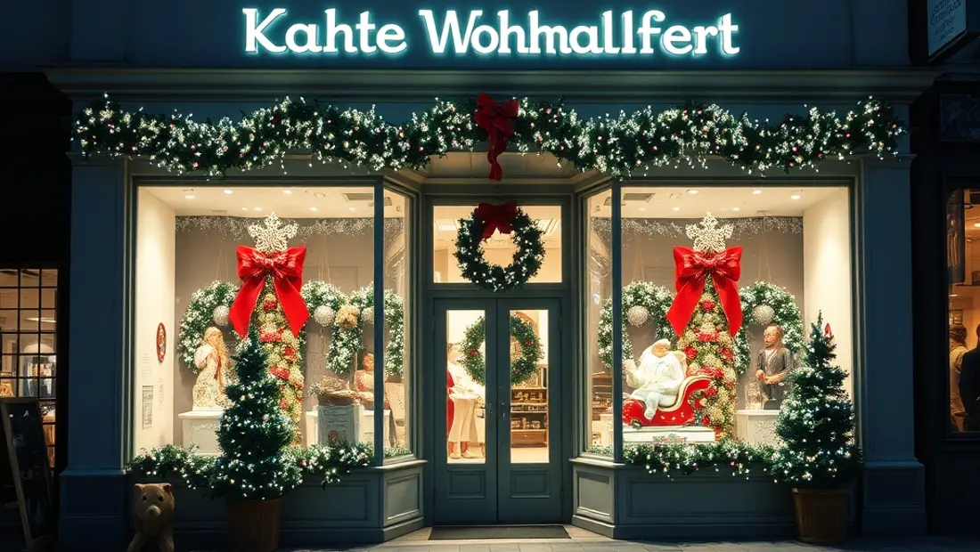 Boutique de Noël avec décorations et lumières