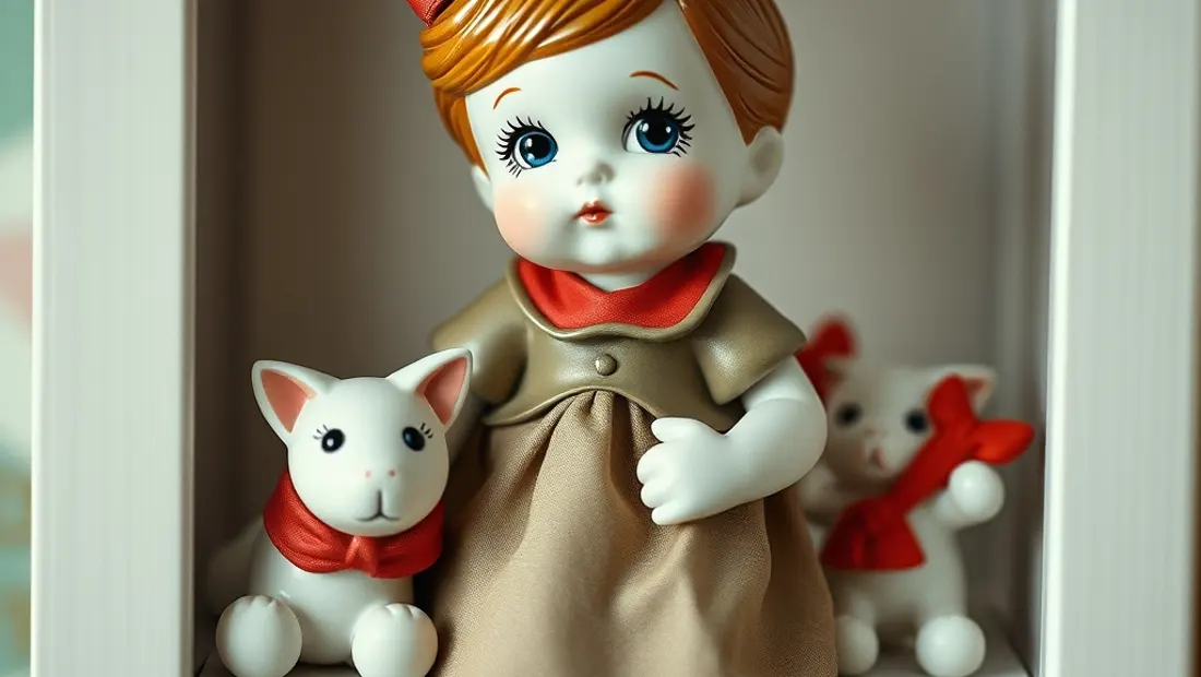 Poupée de porcelana en una tienda de juguetes