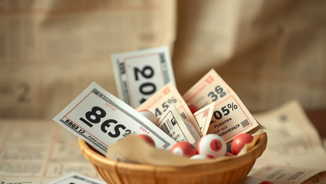 Bol de lotería con billetes sortidos.