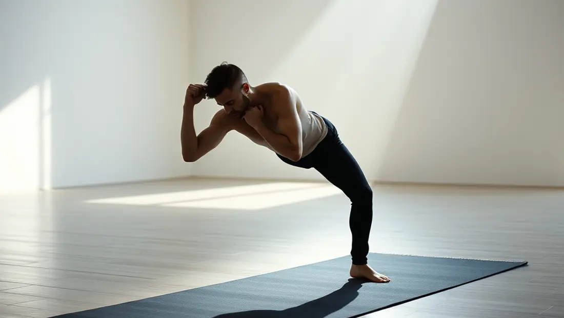Un hombre en entrenamiento en un gimnasio