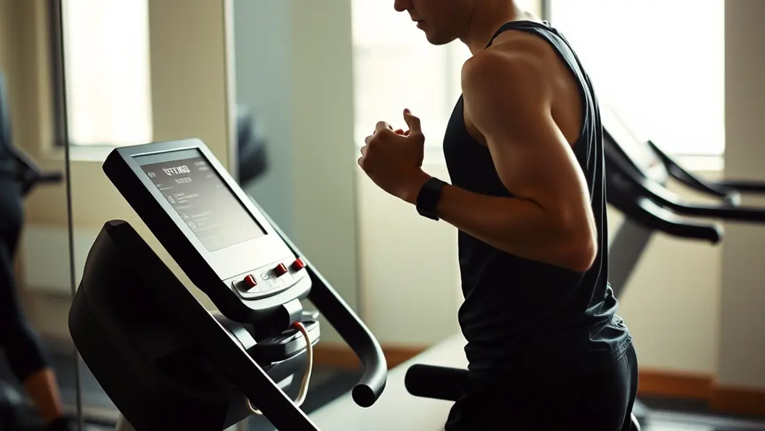 Una persona en entrenamiento en un gimnasio