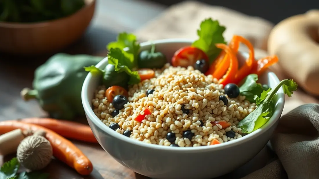 Almuerzo vegano saludable