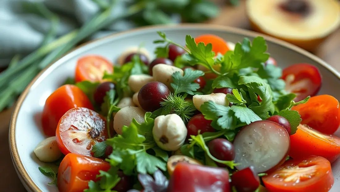 Salada de verduras frescas