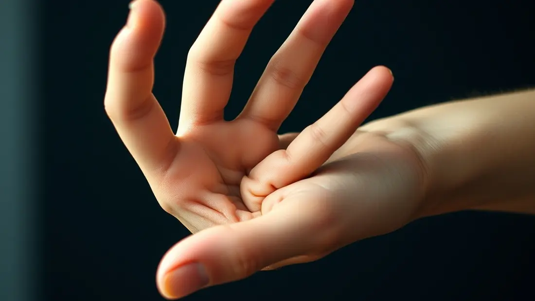 Articulación de los dedos alrededor de un hueso.