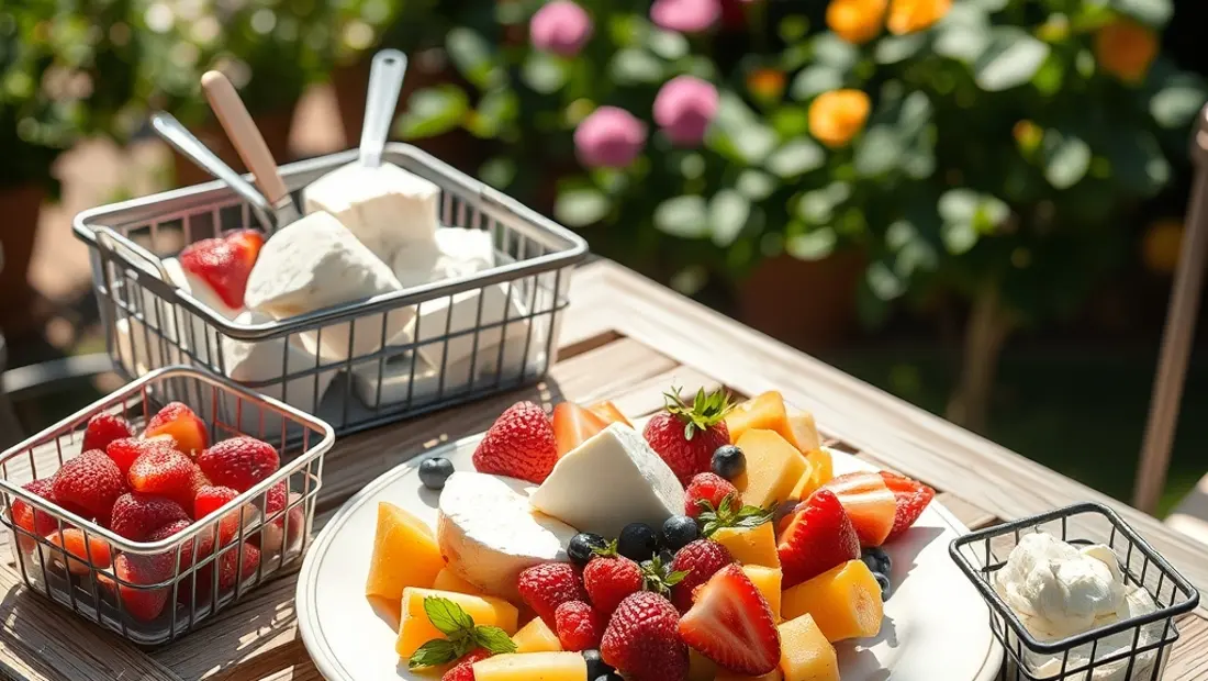 Fruits y fromage en un momento de descanso