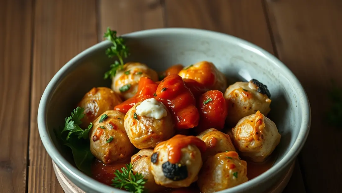 Momos veganos con diferentes sauces