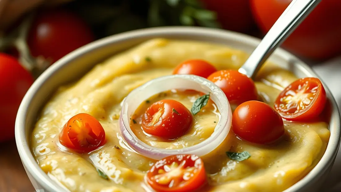 Puré de légumes para moussaka vegano.
