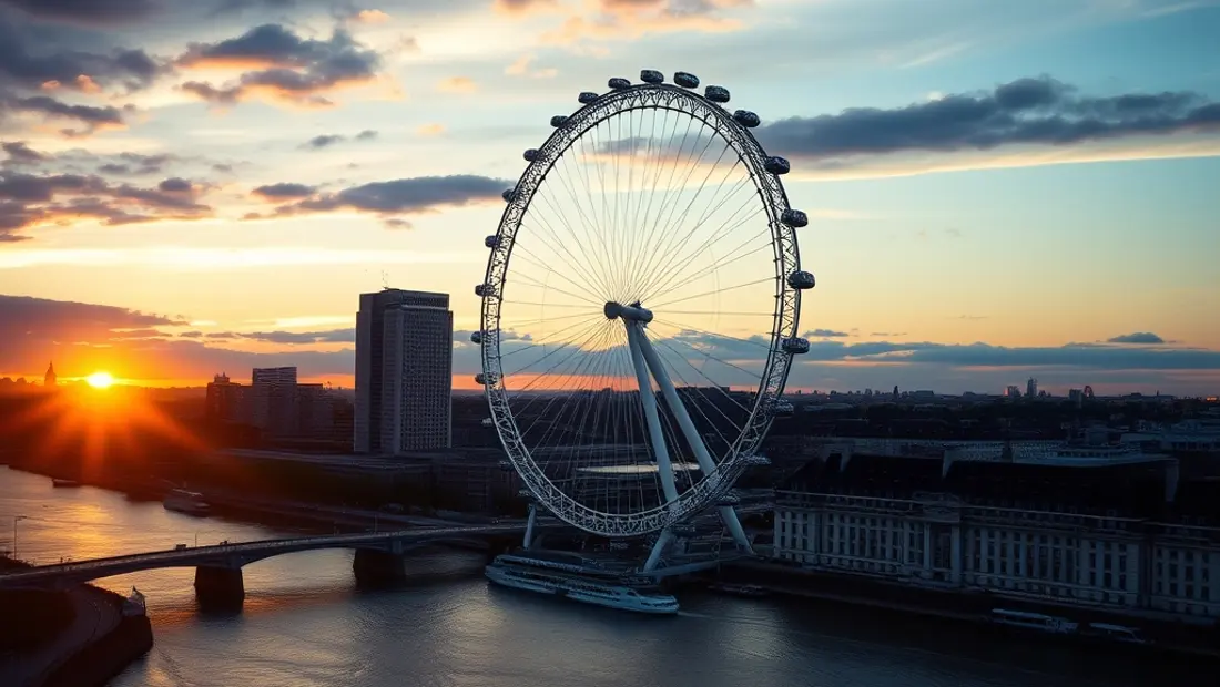 London Eye al atardecer