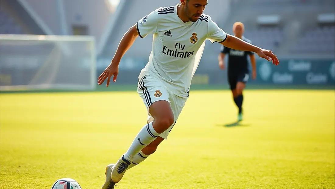 Un jugador del Real Madrid en acción en un partido