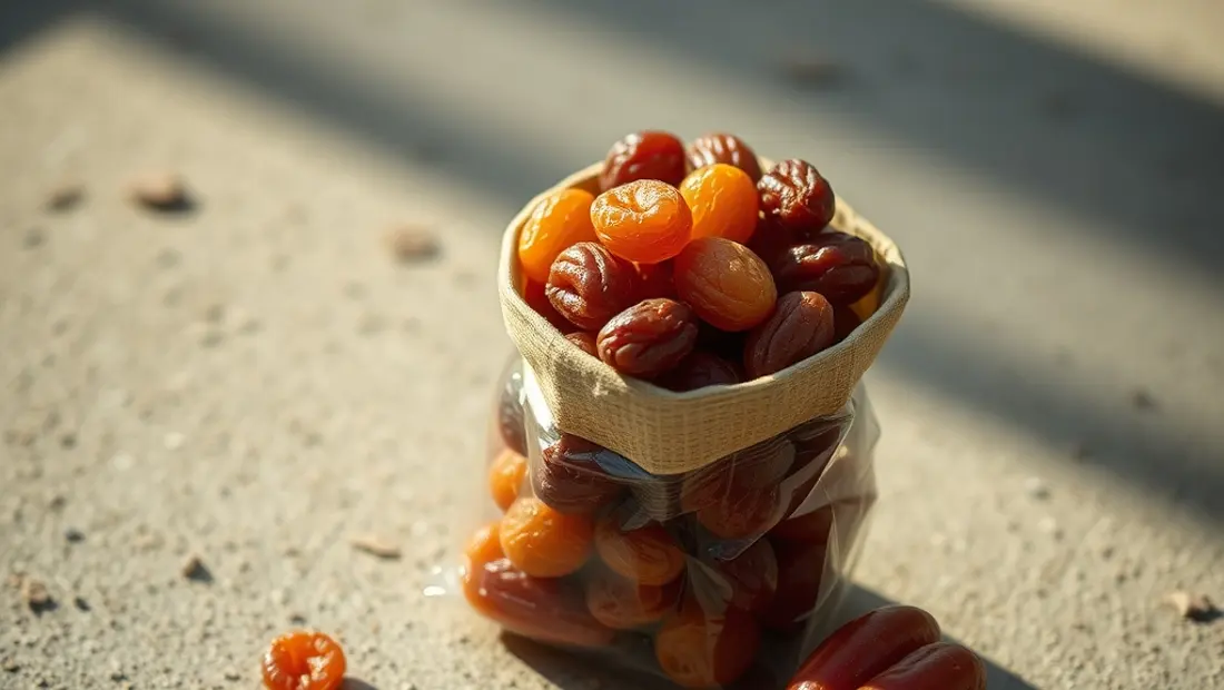 Sac de uvas frescas con algunas rotas.