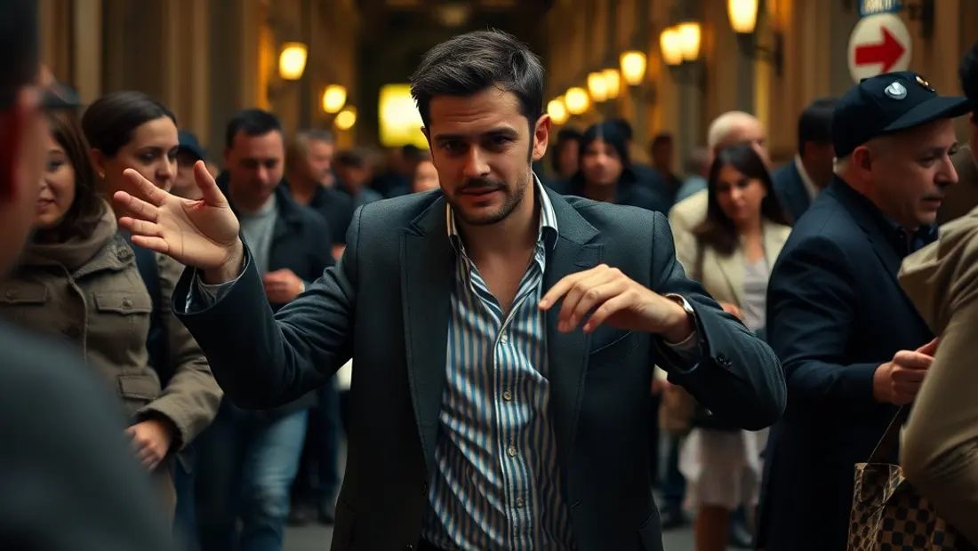 Un hombre italien bailando mal