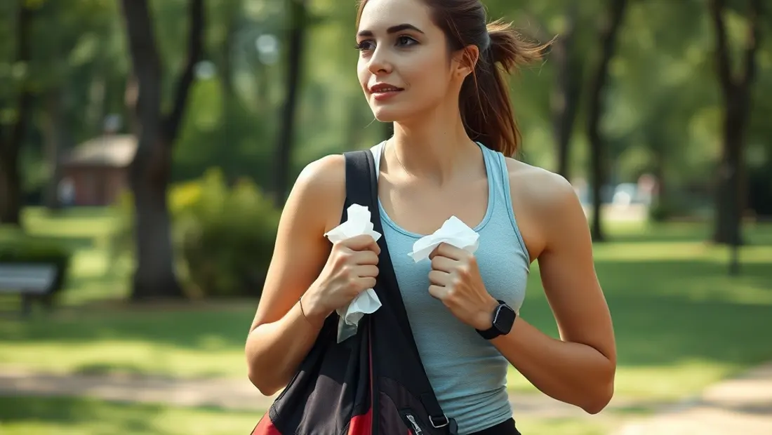 Una mujer haciendo ejercicio al aire libre
