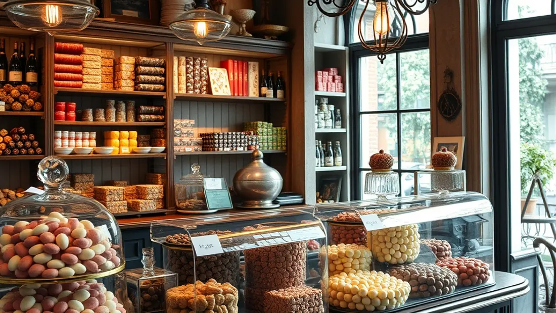 Boutique de chocolaterie con chuches